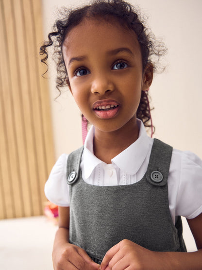 Grey Jersey Stretch Pinafore School Dress (3-14yrs) image 5