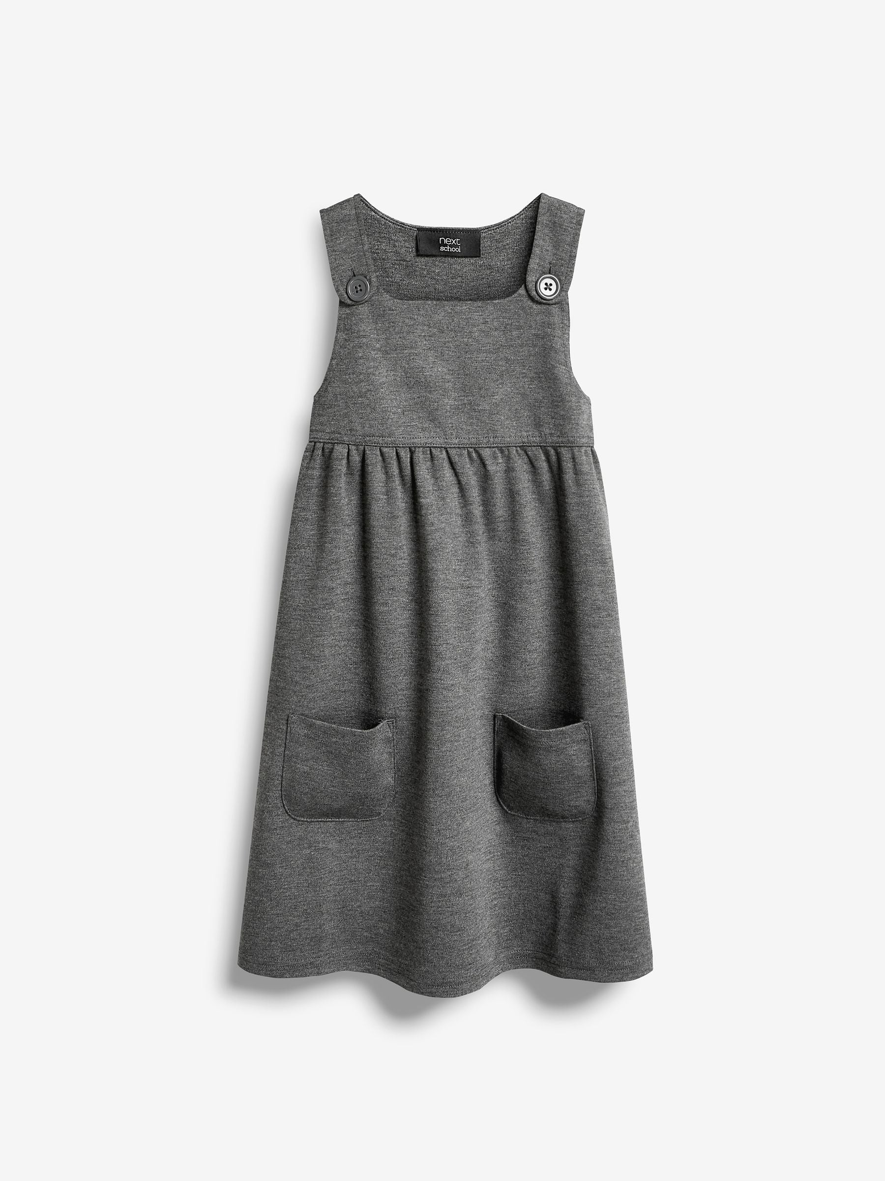 Grey Jersey Stretch Pinafore School Dress (3-14yrs) image 6