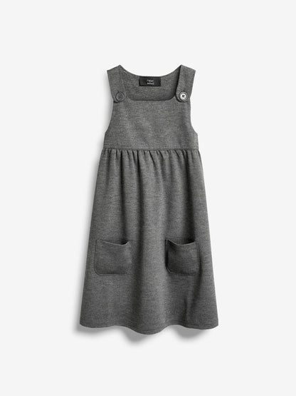 Grey Jersey Stretch Pinafore School Dress (3-14yrs) image 6