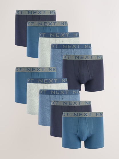 Dsiney Kidz - Blue 10 pack A-Front Cotton Rich Boxers image 1