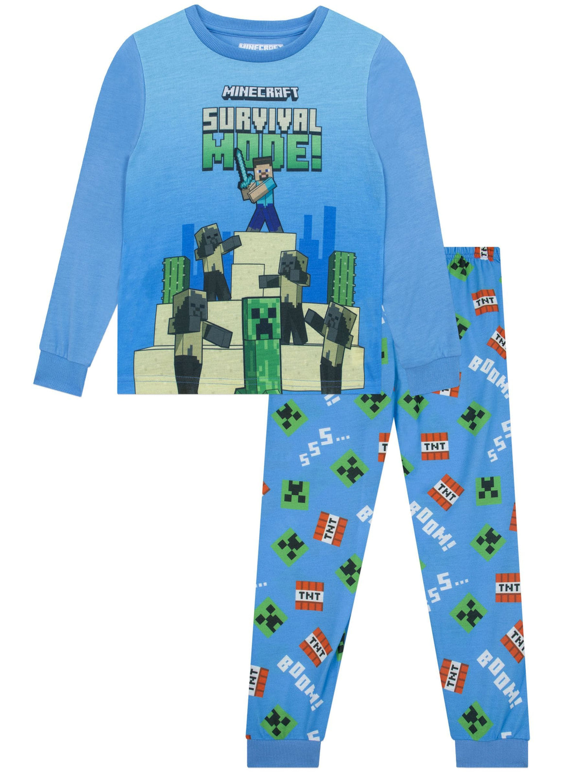 Character Blue Minecraft Creeper Pyjamas 2 Pack - image 5