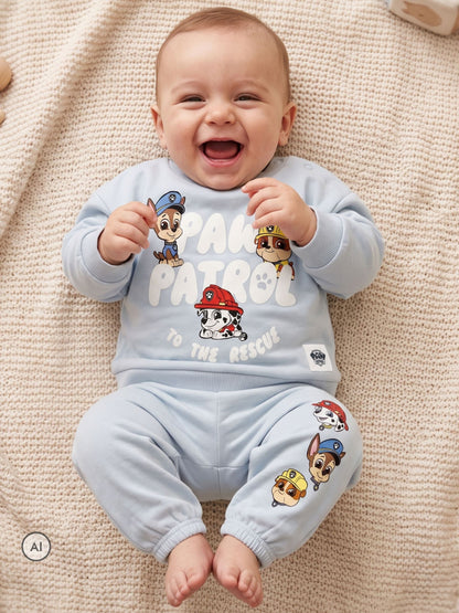 Character Blue PAW Patrol Outfit Chase Marshall And Rubble Sweat Top & Joggers Set - image 10