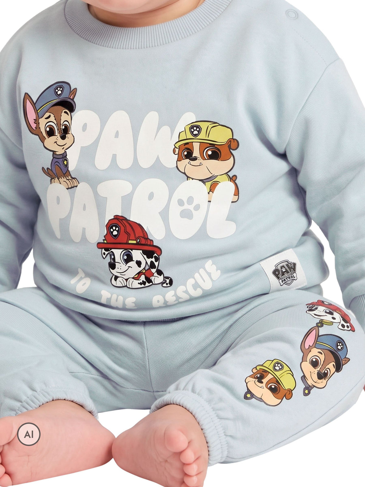 Character Blue PAW Patrol Outfit Chase Marshall And Rubble Sweat Top & Joggers Set - image 6