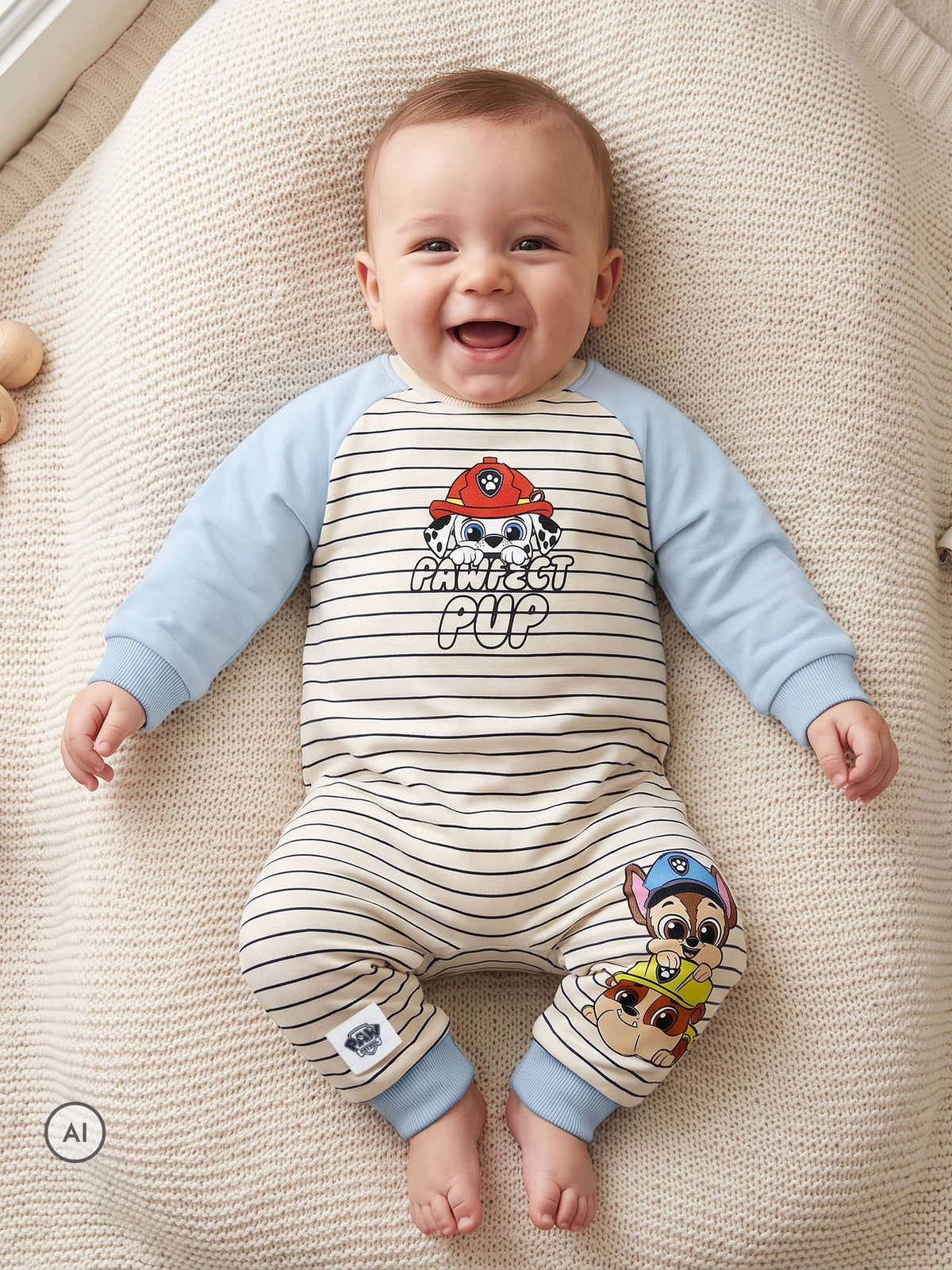 Character Blue PAW Patrol Chase Marshall And Rubble Romper - image 11