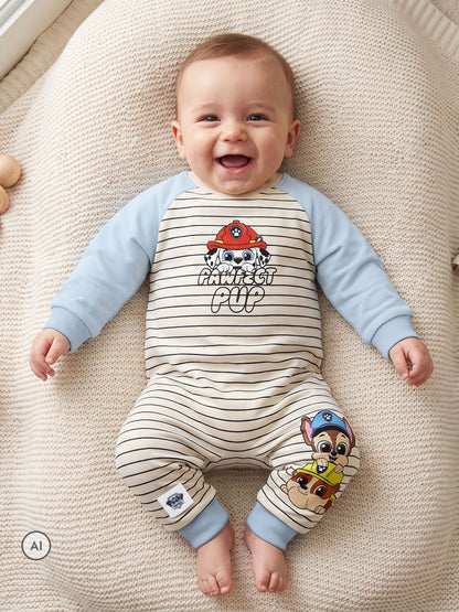 Character Blue PAW Patrol Chase Marshall And Rubble Romper - image 11