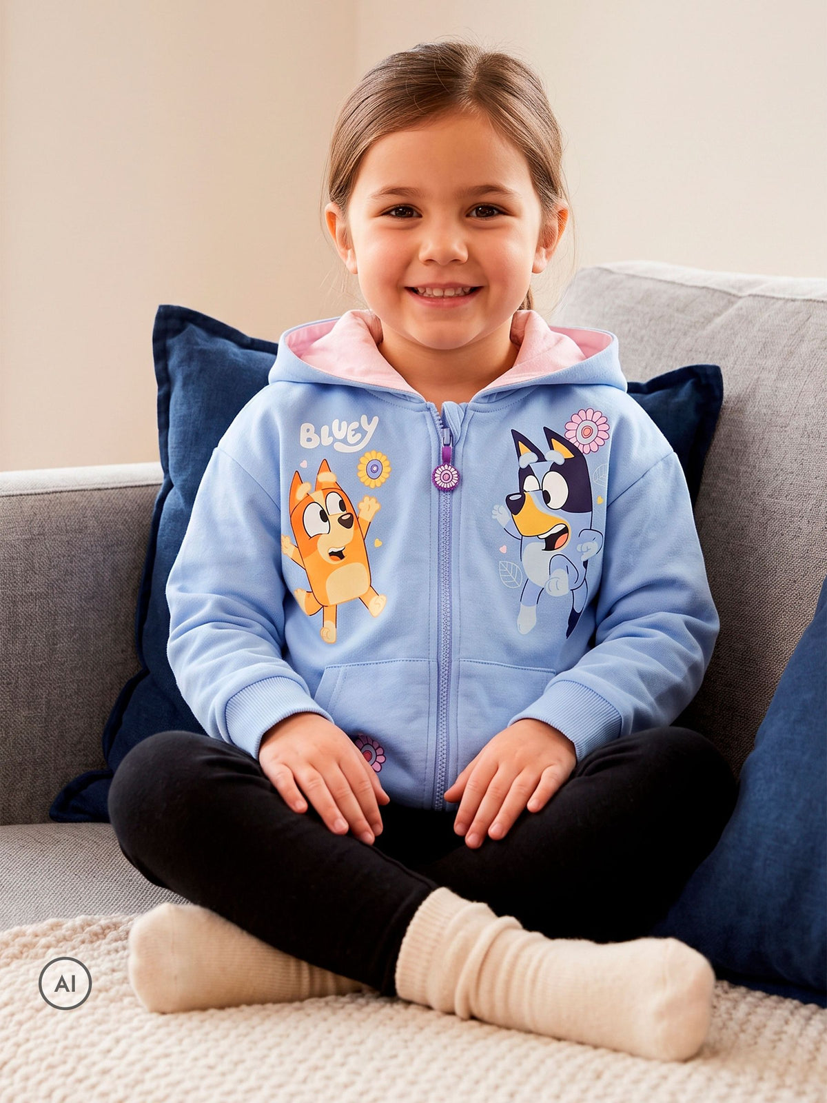 Character Blue Bluey And Bingo Zip Hoodie - image 6