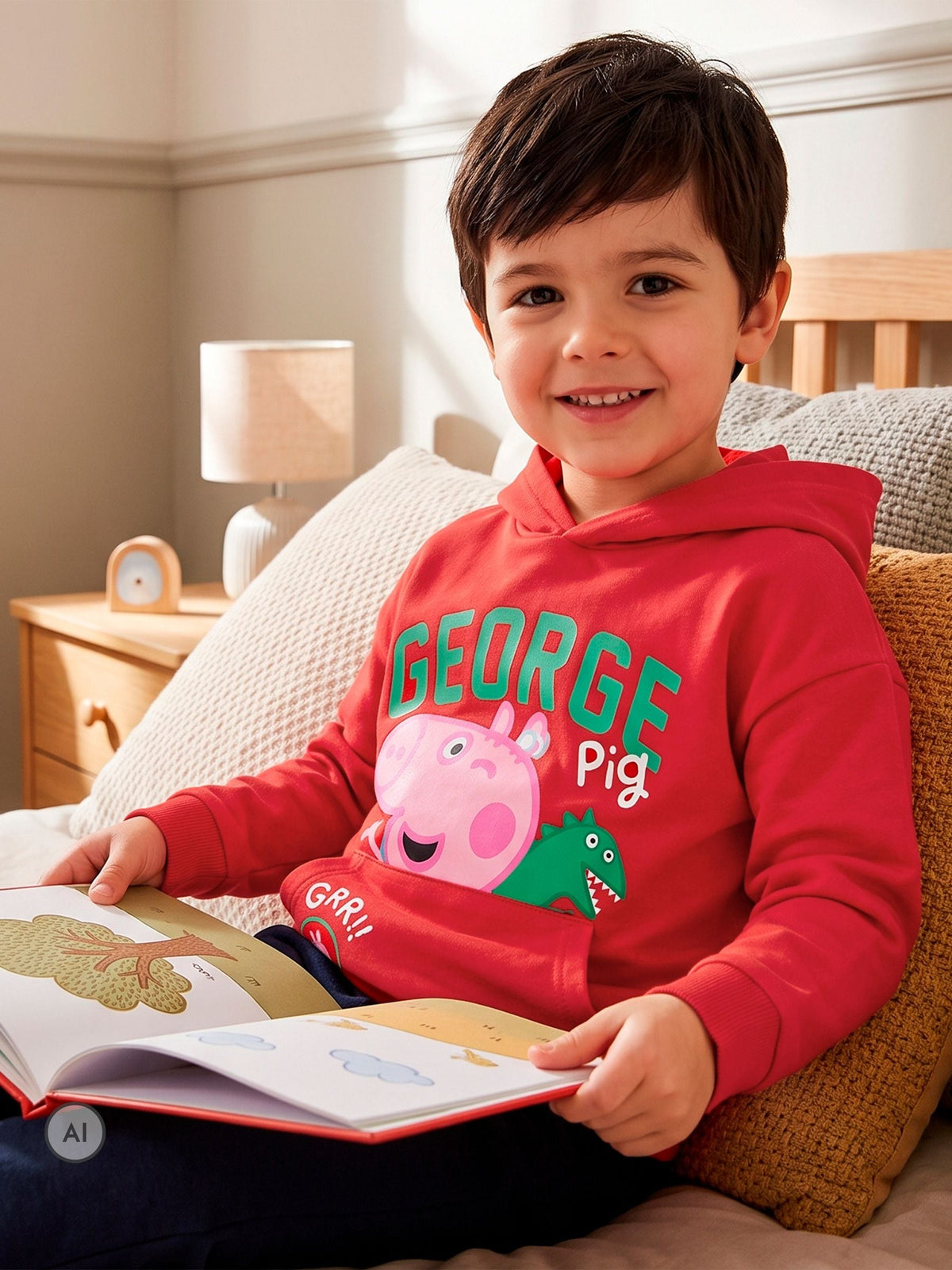 Character Red Peppa Pig George Pig Hoodie - image 6