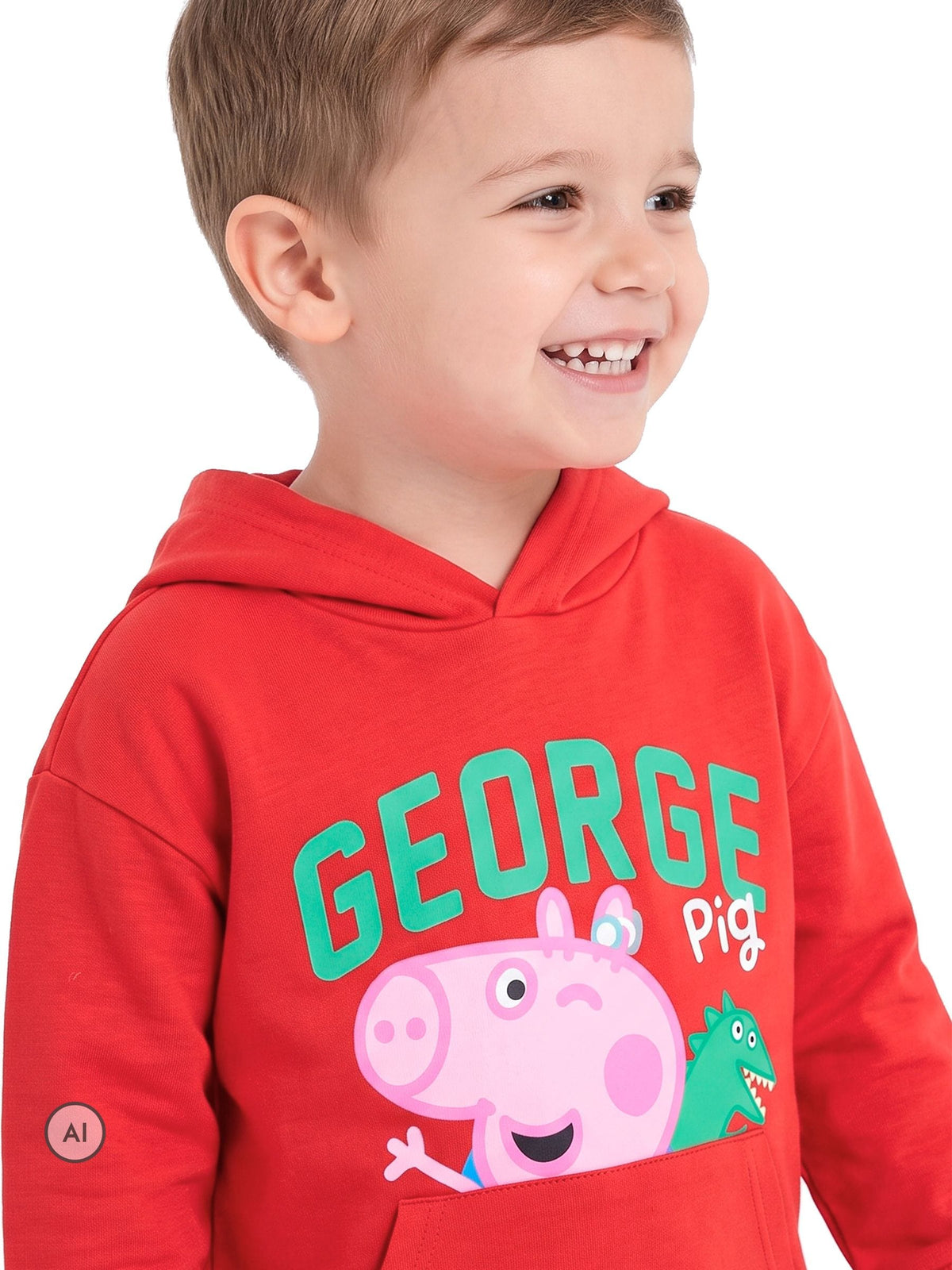 Character Red Peppa Pig George Pig Hoodie - image 7