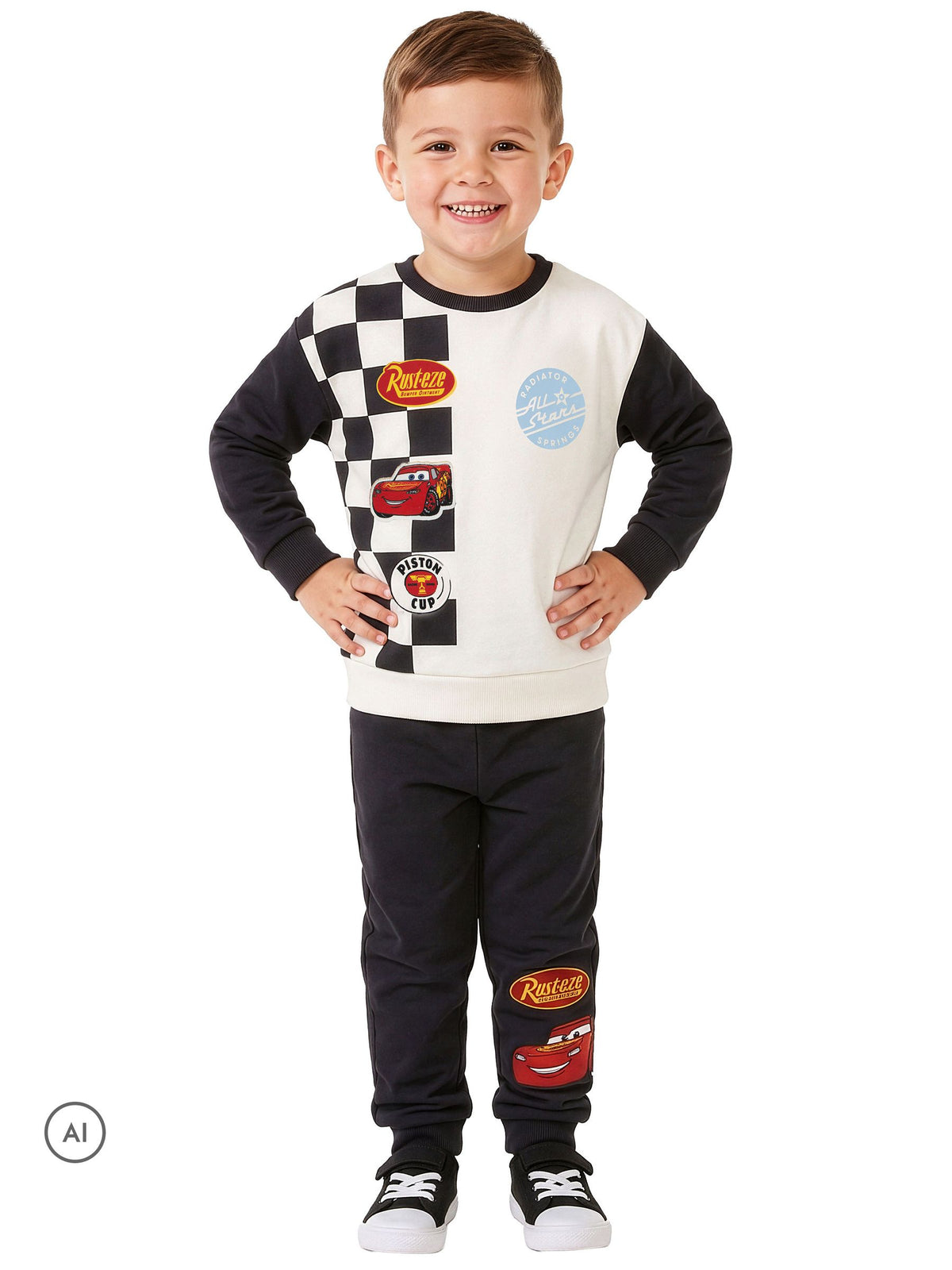 Character White Disney Cars Sweatshirt And Joggers Set - image 5