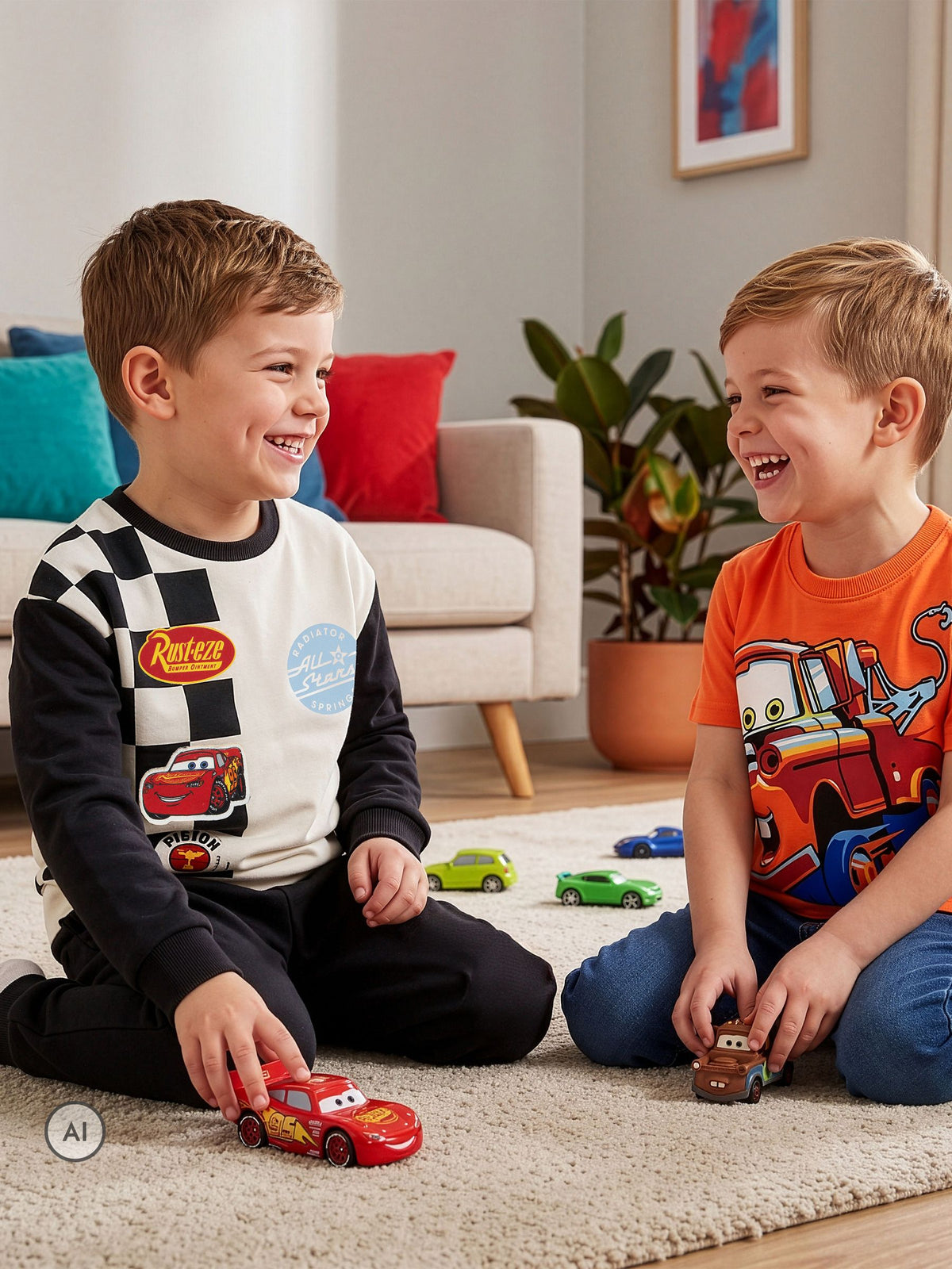 Character White Disney Cars Sweatshirt And Joggers Set - image 6