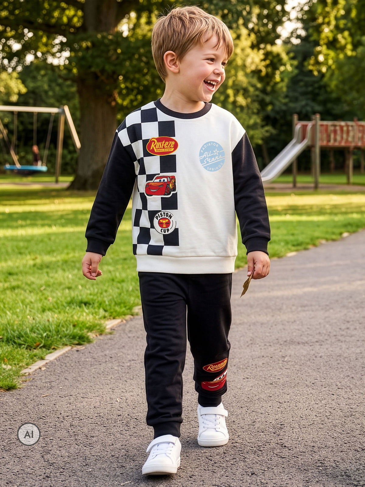 Character White Disney Cars Sweatshirt And Joggers Set - image 7