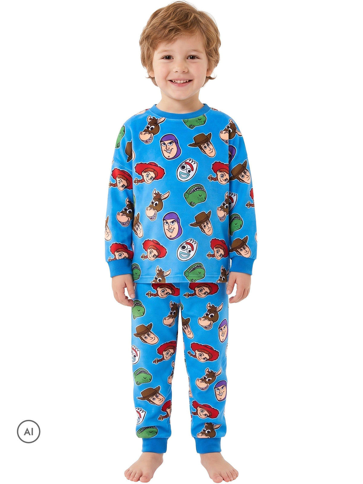 Character Blue Disney Toy Story Buzz Woody And Jessie Pyjamas - image 2