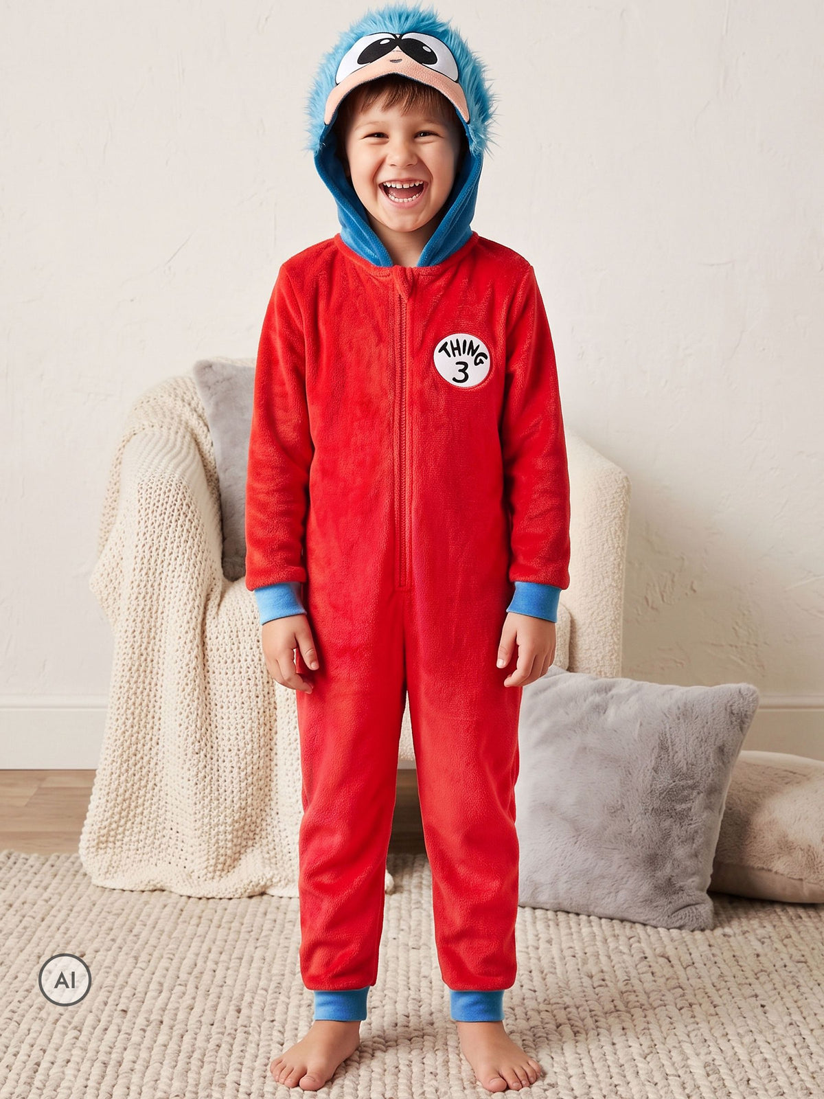 Character Red Cat In The Hat Onesie Thing 3 - image 2