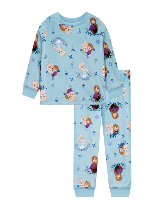 Character Blue Disney Frozen Pyjamas Elsa And Anna Fleece - image 1