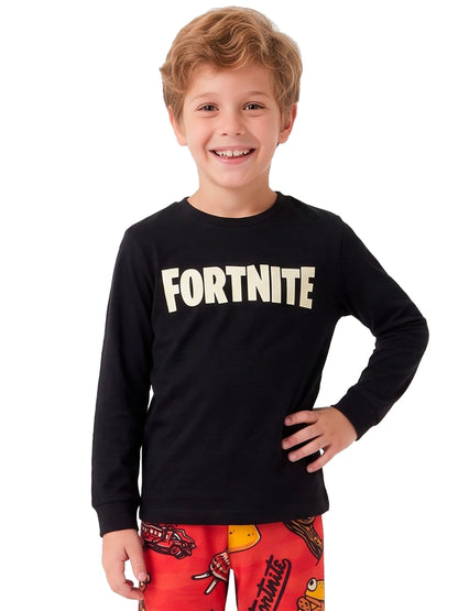 Character Black Fortnite Long Sleeve Pyjamas - image 3