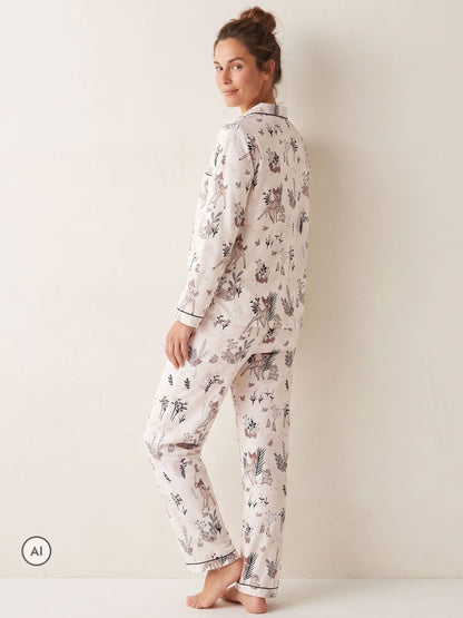 Character White Disney Bambi Button-Up Pyjama Set - image 2