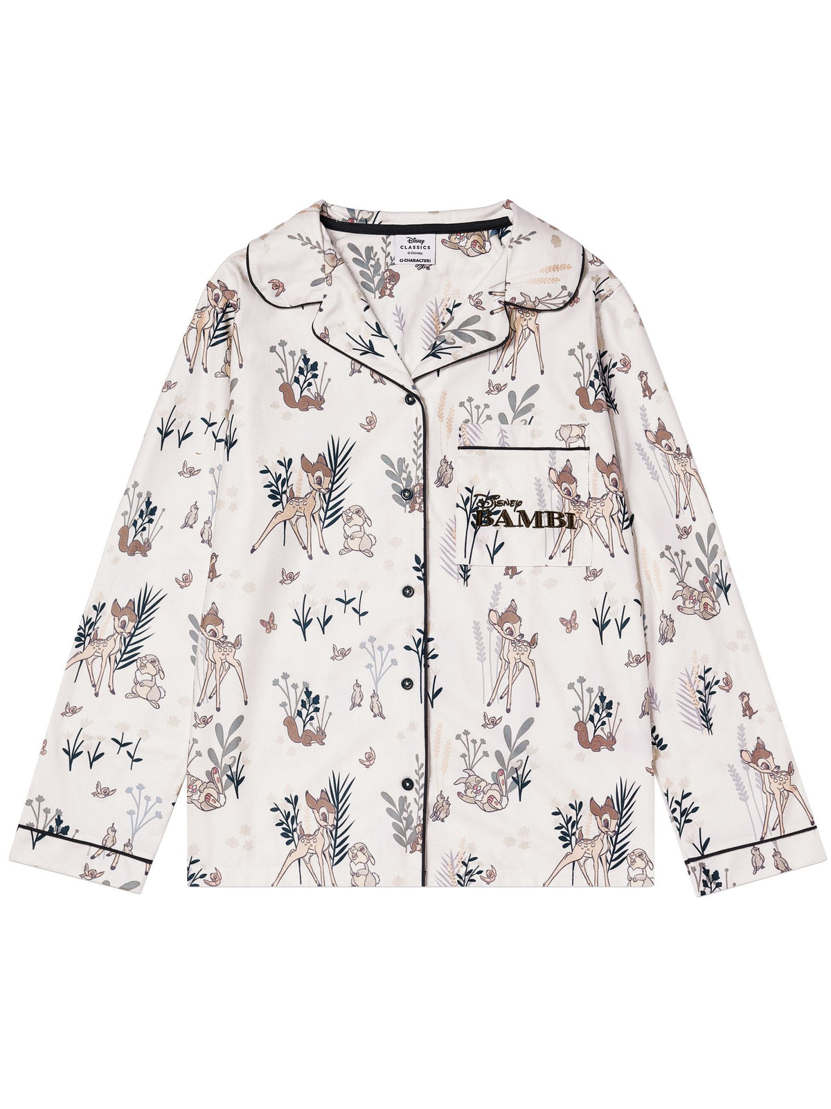 Character White Disney Bambi Button-Up Pyjama Set - image 7