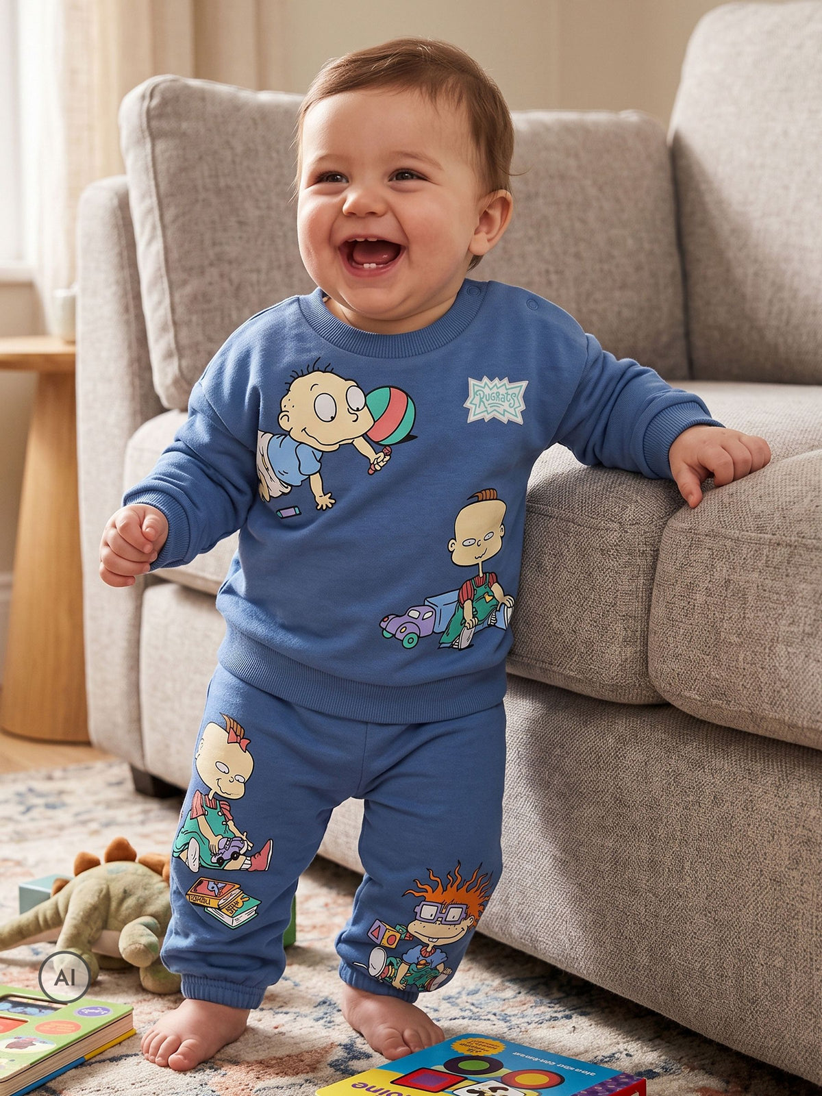 Character Blue Rugrats Outfit Sweat Top & Joggers Set - image 5