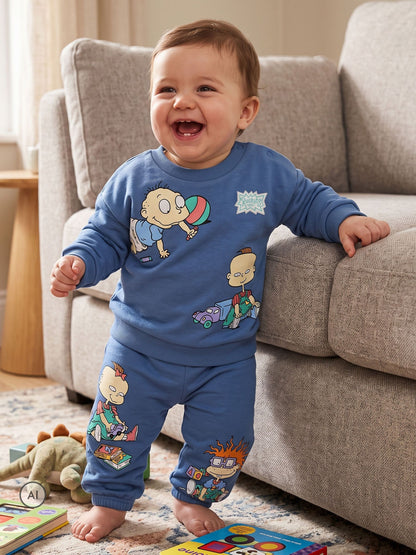 Character Blue Rugrats Outfit Sweat Top & Joggers Set - image 5