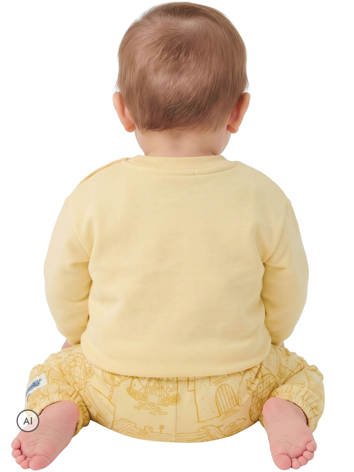 Character Yellow Sponge Bob Square Outfit Sweat Top & Joggers Set - image 3