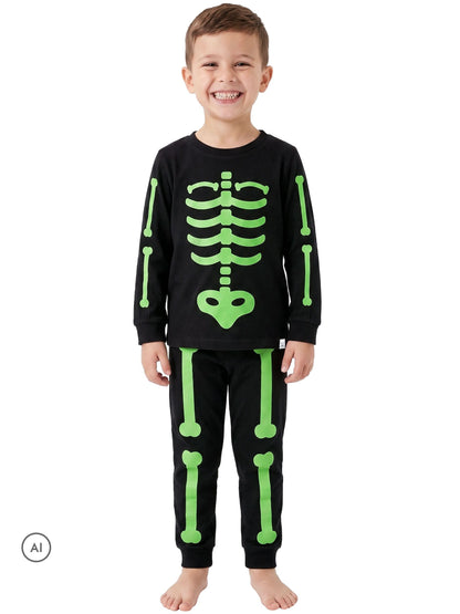Harry Bear Black Glow In The Dark Pyjamas Skeleton - image 1