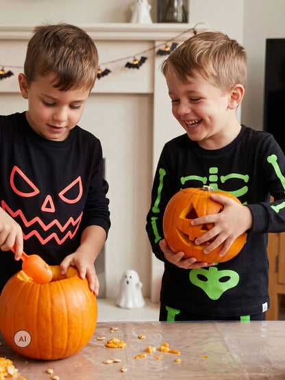 Harry Bear Black Glow In The Dark Pyjamas Skeleton - image 11