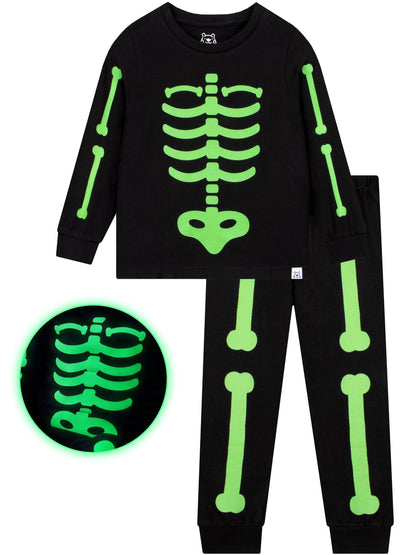Harry Bear Black Glow In The Dark Pyjamas Skeleton - image 4