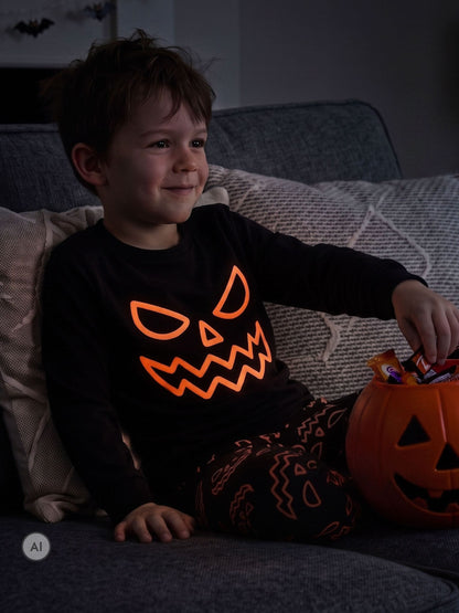 Harry Bear Black Glow In The Dark Pyjamas Pumpkin - image 12