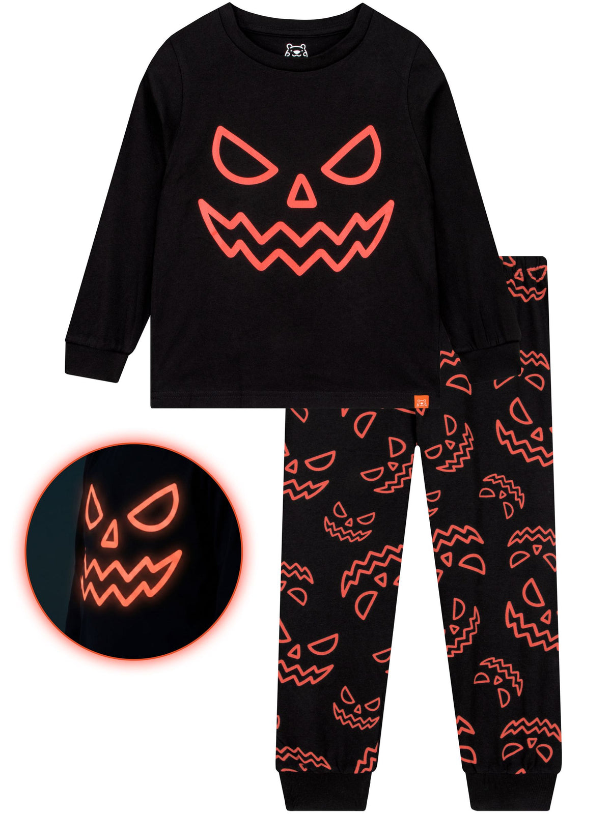 Harry Bear Black Glow In The Dark Pyjamas Pumpkin - image 5