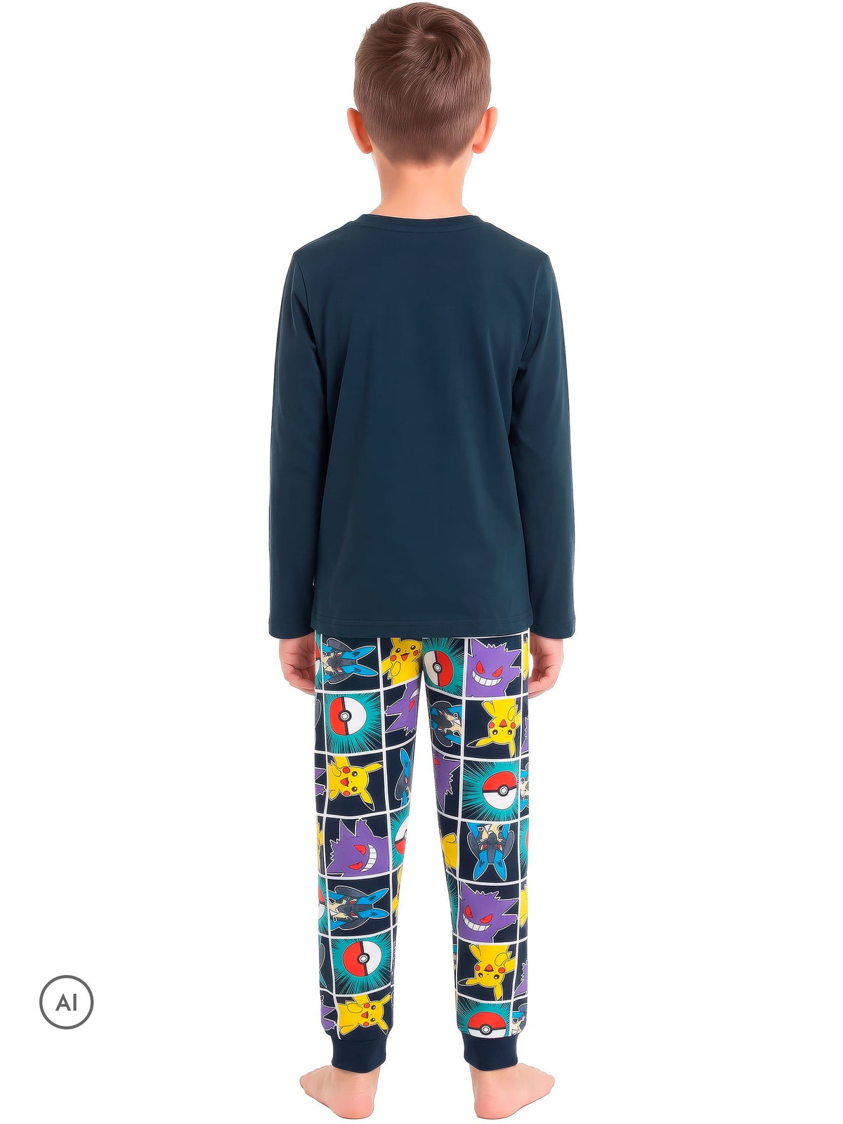 Character Blue Pokemon Long Sleeve Pikachu Pyjamas - image 5
