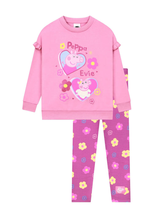 Character Pink Peppa Pig Top And Leggings Set - image 1