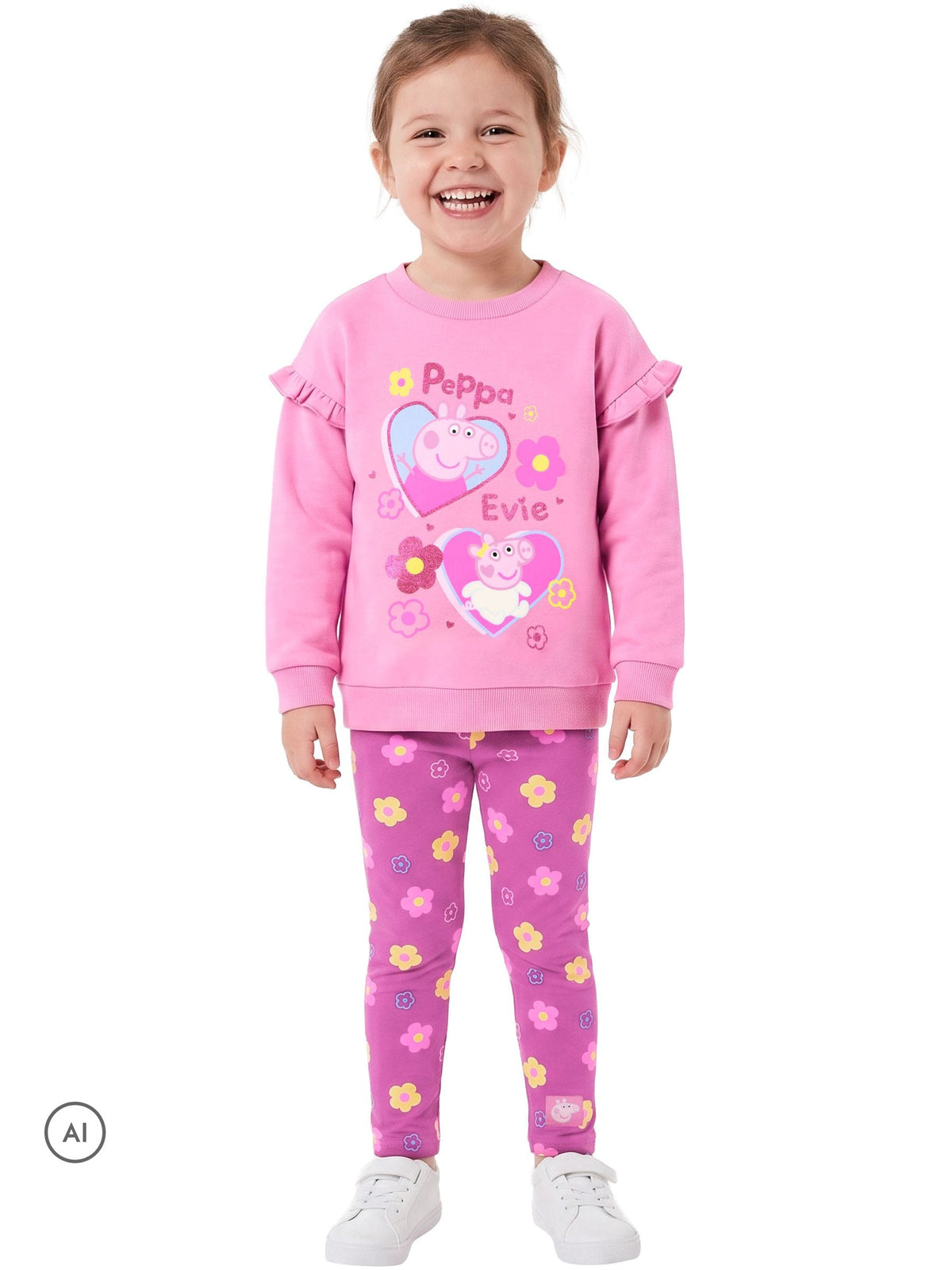 Character Pink Peppa Pig Top And Leggings Set - image 2
