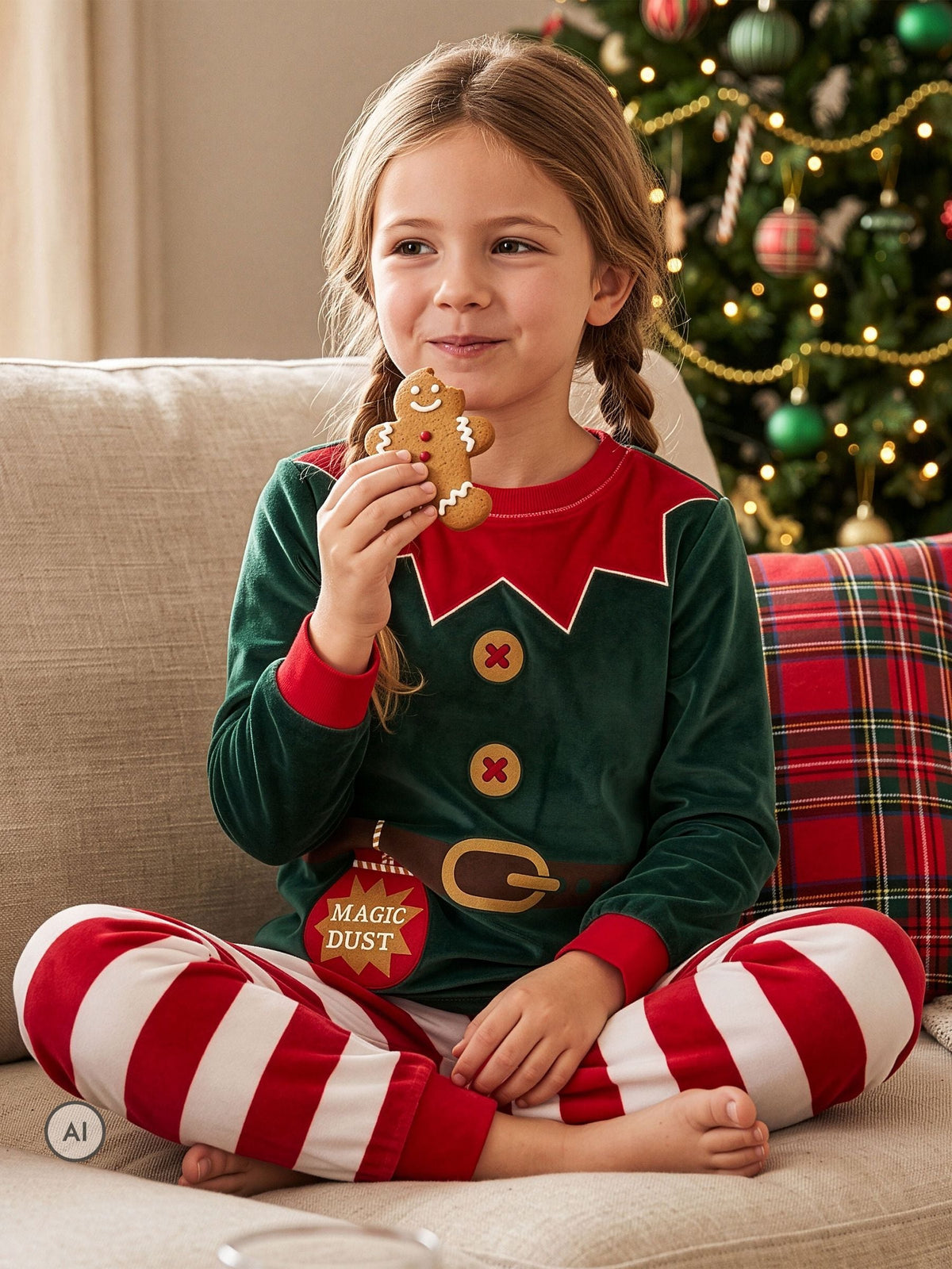 Harry Bear Green Elf Pyjamas - image 2