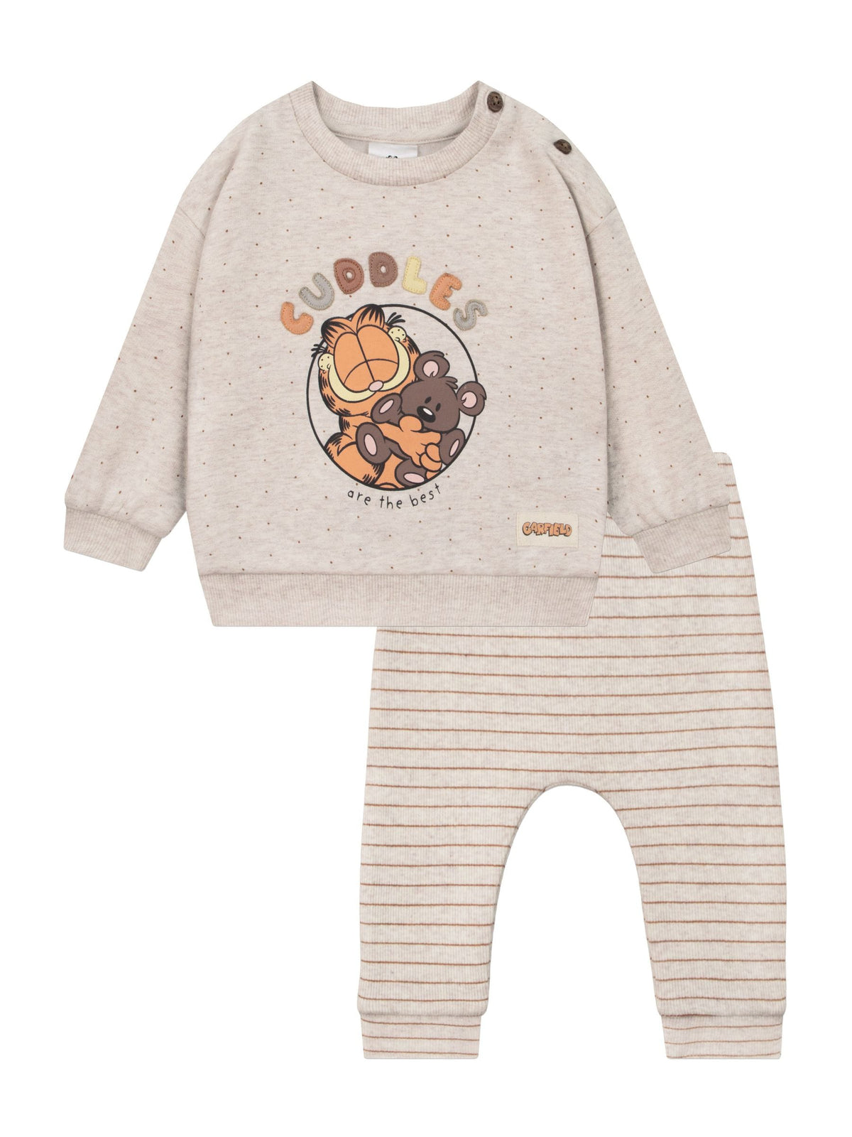 Character Brown Garfield Newborn Outfit Top & Leggings Set - image 1