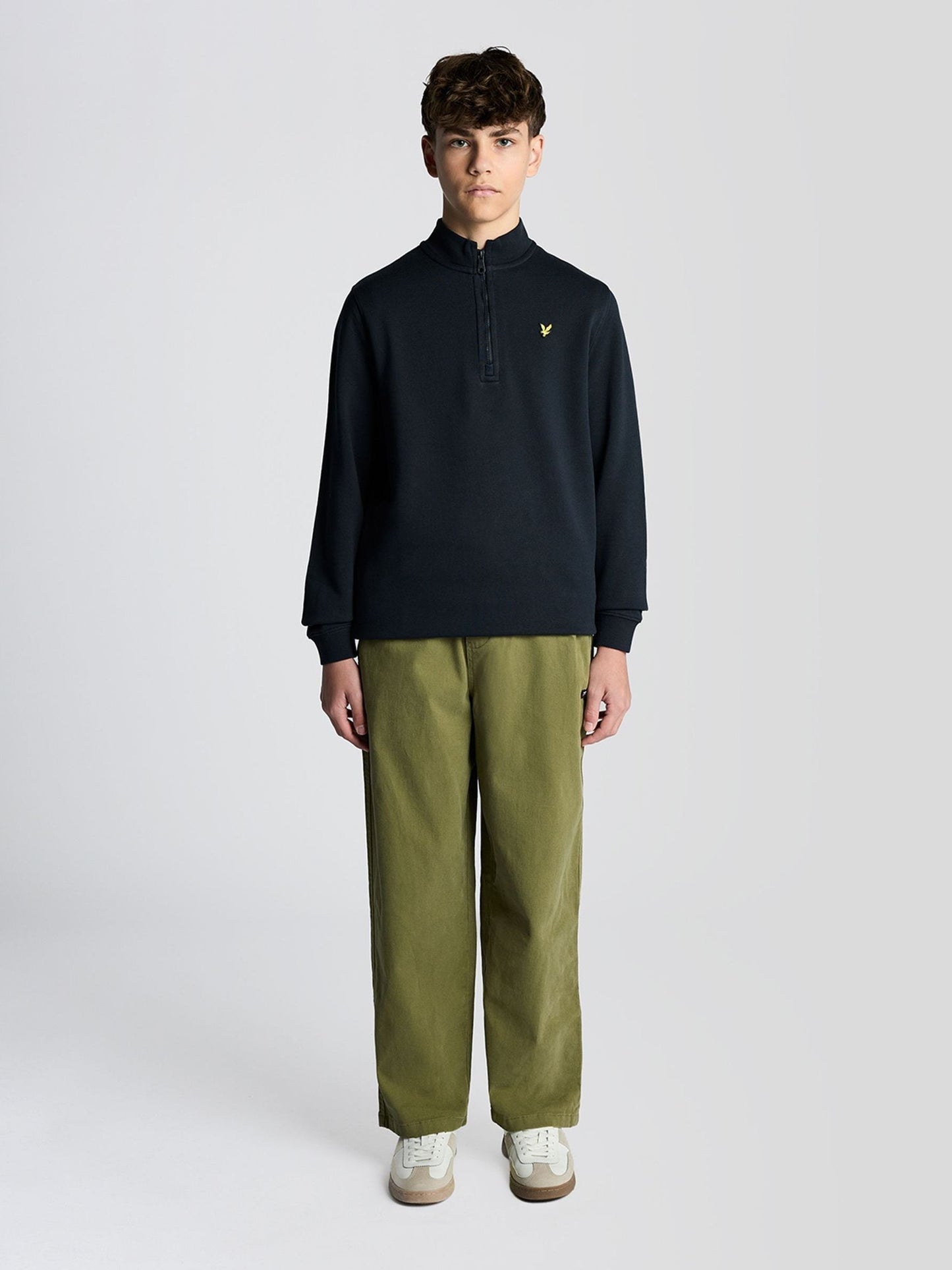 Dsiney Kidz - Lyle & Scott Navy Half Zip Cotton Boys Sweatshirt image 2