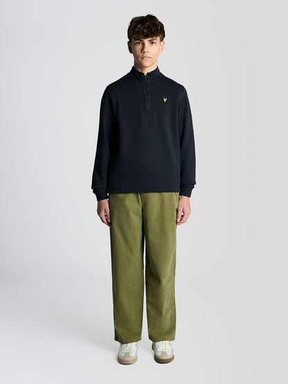 Dsiney Kidz - Lyle & Scott Navy Half Zip Cotton Boys Sweatshirt image 2