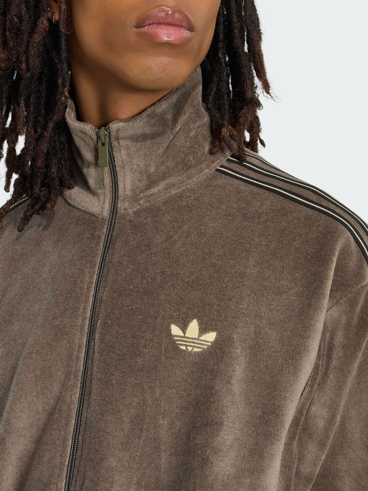 adidas Originals Brown Firebird Velour Track Jacket - image 4