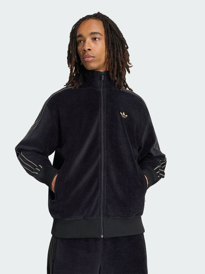 adidas Originals Black Firebird Velour Track Jacket - image 1