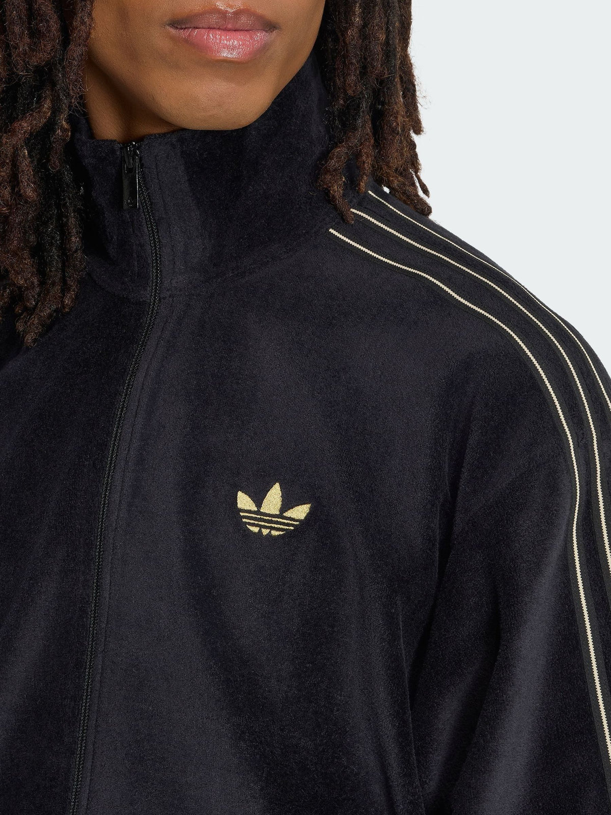 adidas Originals Black Firebird Velour Track Jacket - image 4
