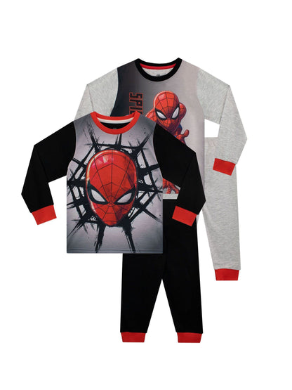 Dsiney Kidz - Character Grey Spiderman 100% Cotton Pyjamas 2 Pack image 1