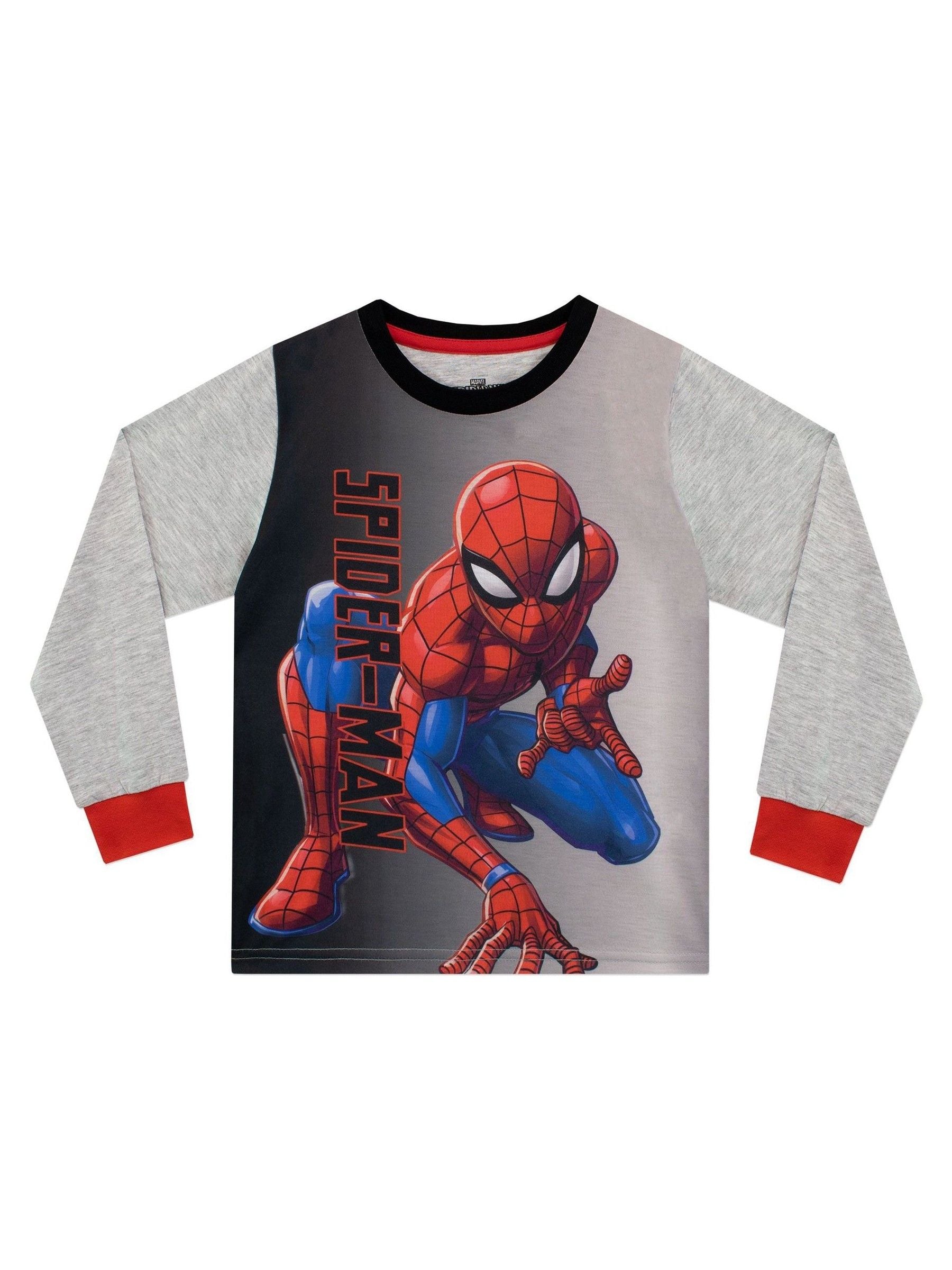 Dsiney Kidz - Character Grey Spiderman 100% Cotton Pyjamas 2 Pack image 3