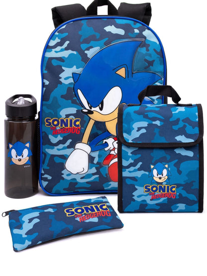 Vanilla Underground Blue Sonic the Hedgehog 4 Piece Backpack Set - image 1