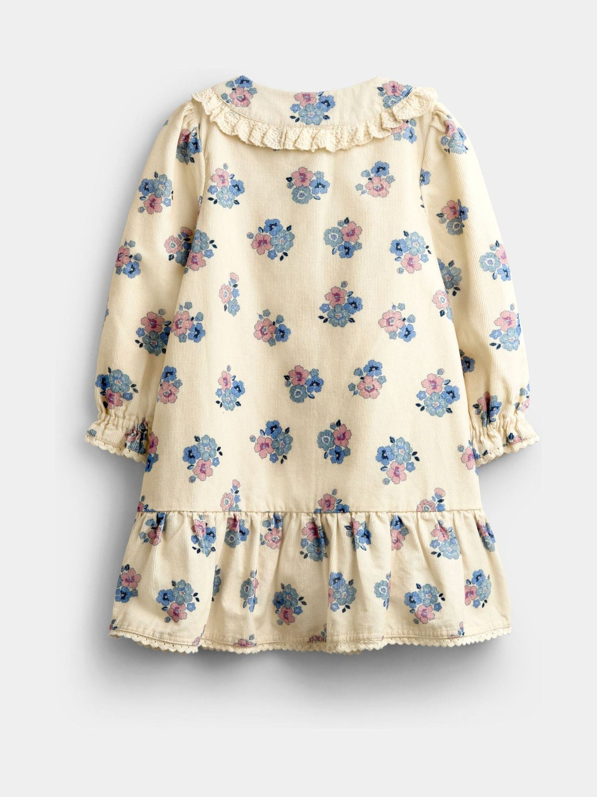 JoJo Maman Bébé Cream Floral Printed Cord Drop Waist Dress - image 2