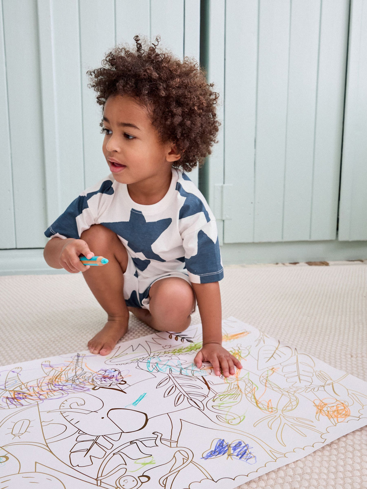 Navy Blue/White Stars Short Pyjamas 3 Pack (9mths-12yrs) - image 4