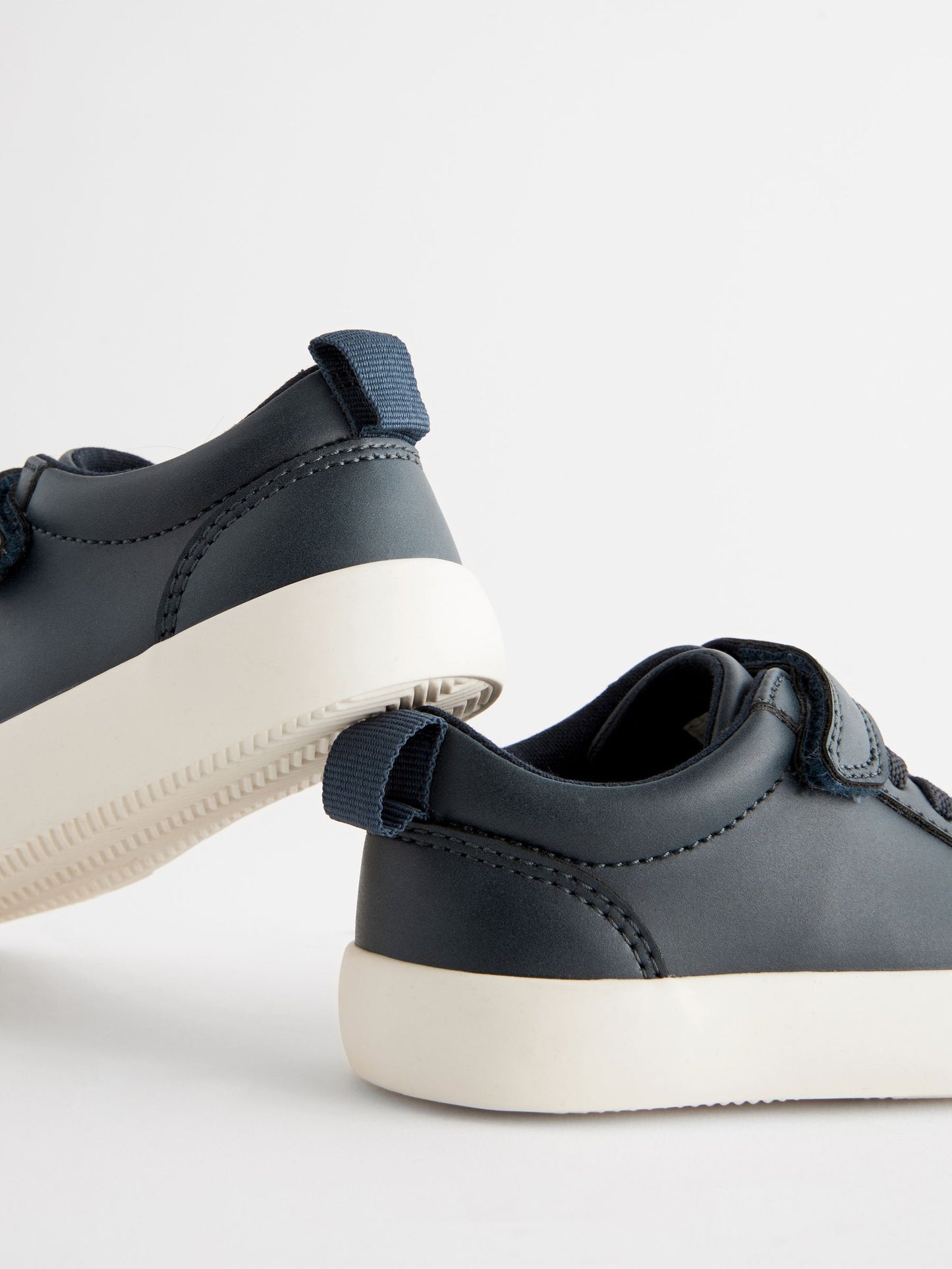 Navy Standard Fit (F) Touch Fastening Elastic Lace Trainers image 4