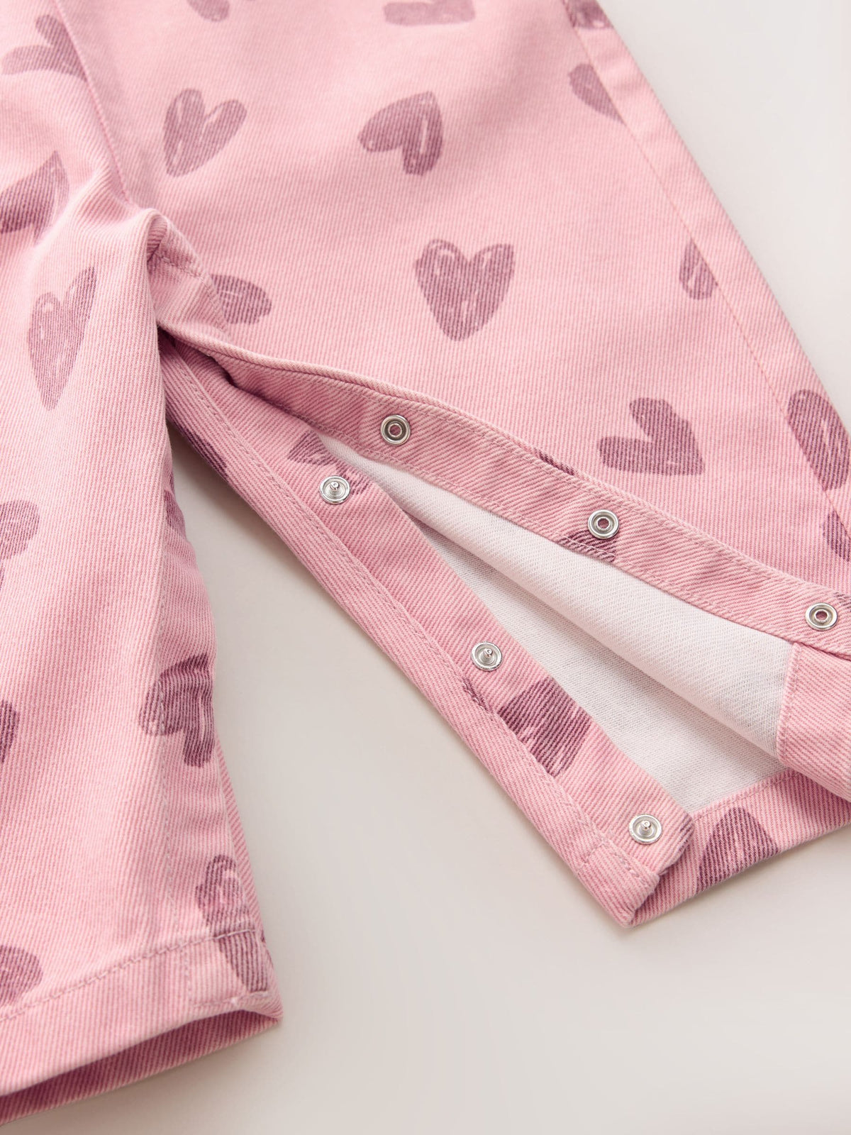 Pink Heart Print Denim Dungarees (3mths-7yrs) - image 7
