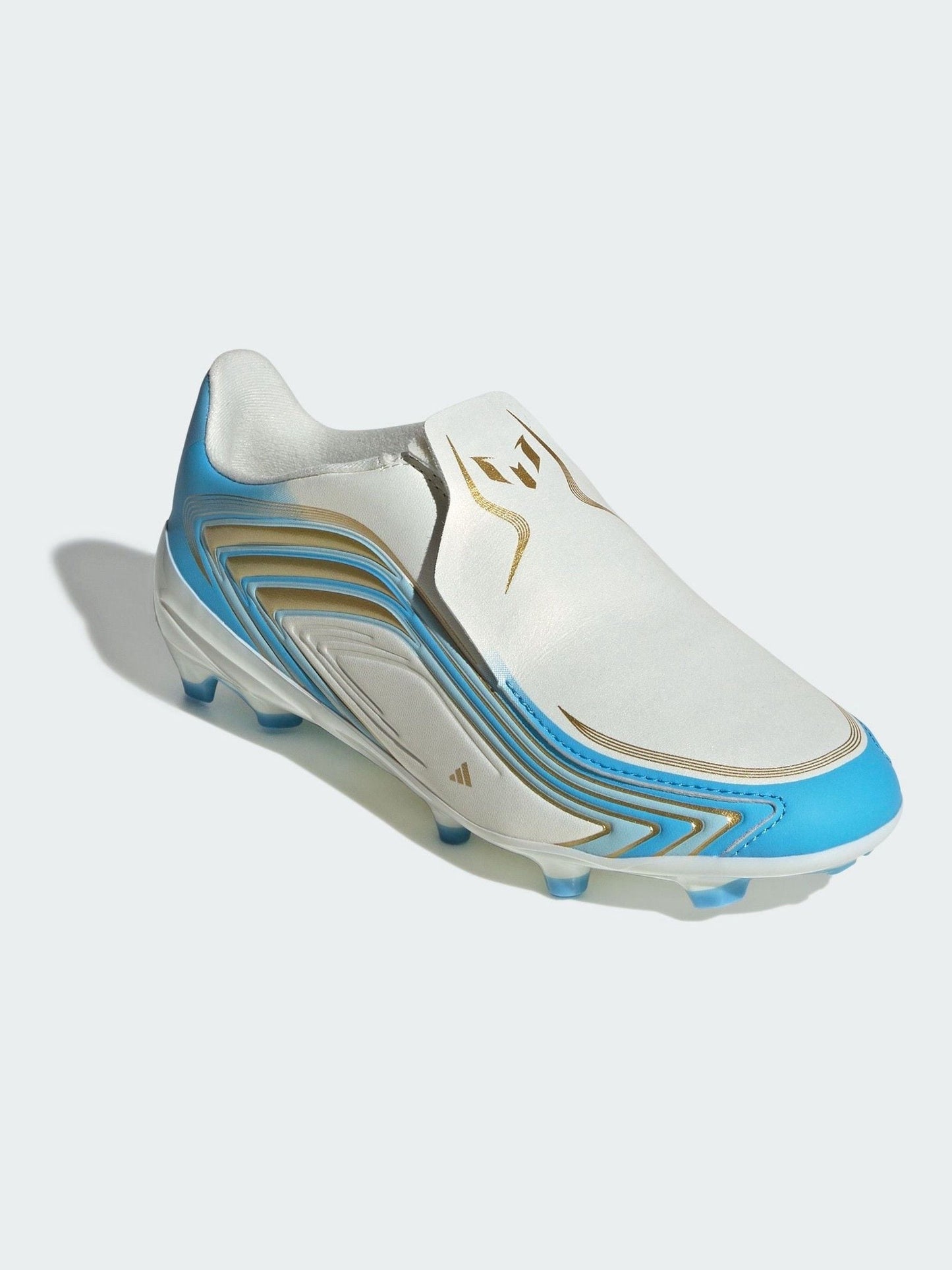 adidas Cream F50 Messi League Laceless Firm Ground Football Boots image 1