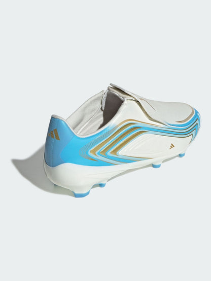 adidas Cream F50 Messi League Laceless Firm Ground Football Boots image 2