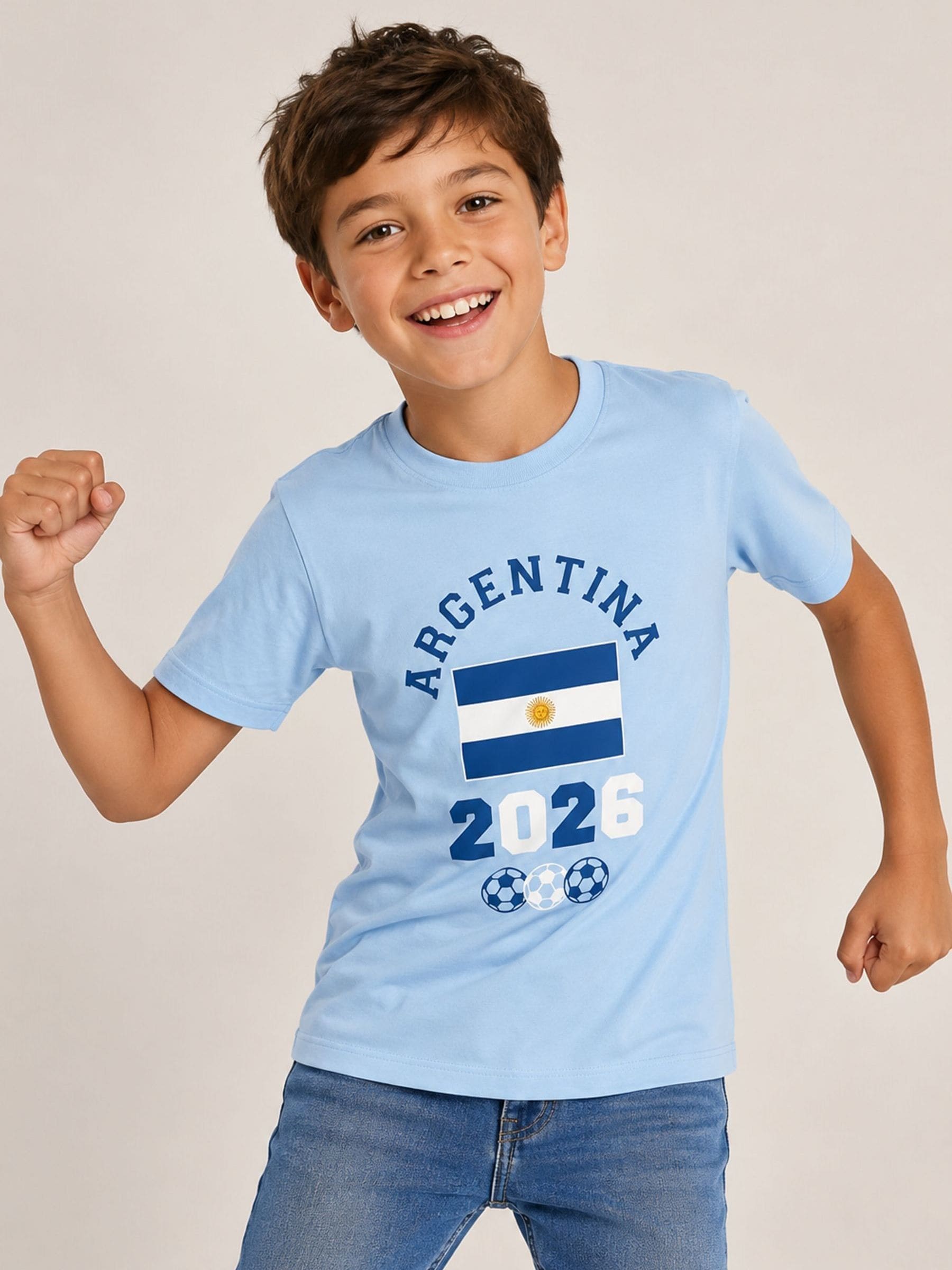 Dsiney Kidz - Brand Threads Blue Argentina Football T-Shirt image 1