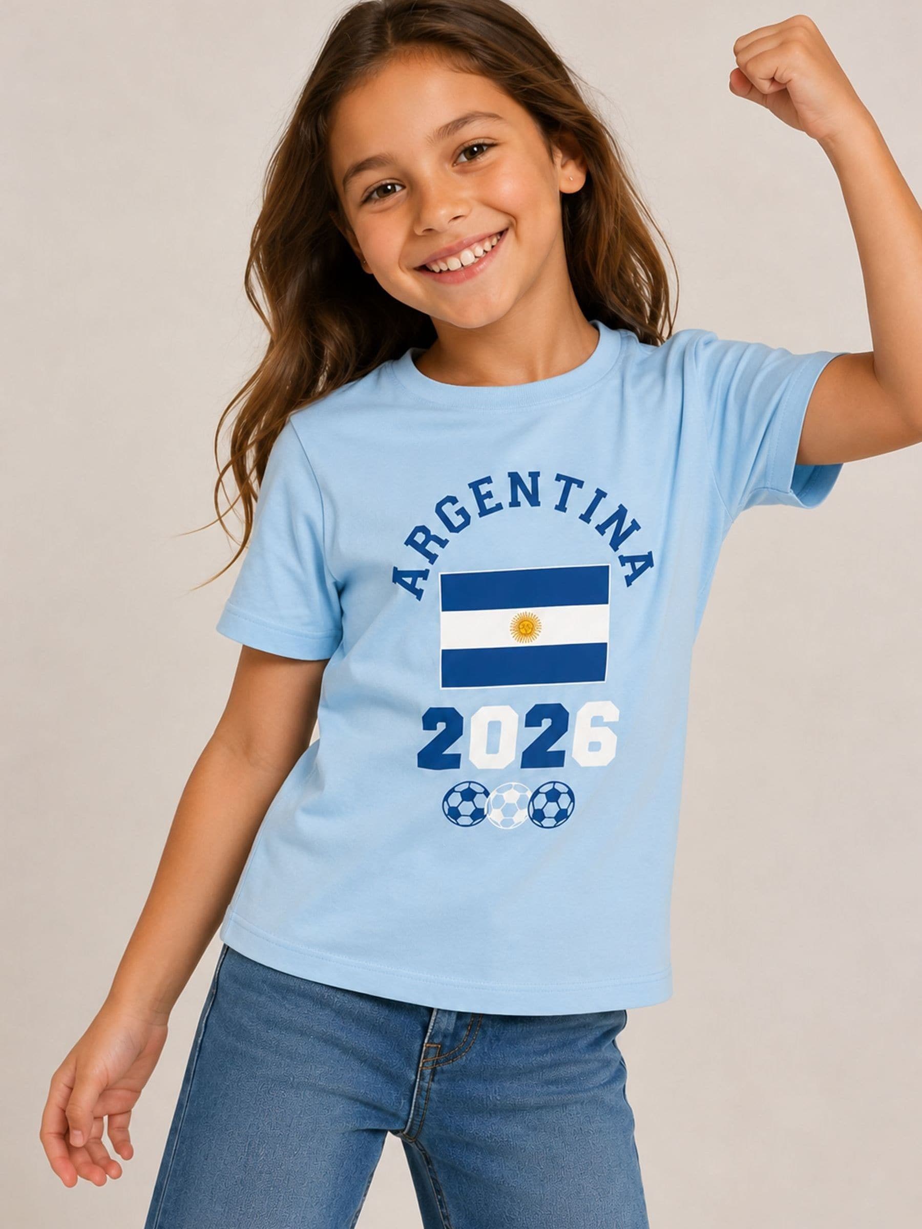 Dsiney Kidz - Brand Threads Blue Argentina Football T-Shirt image 2